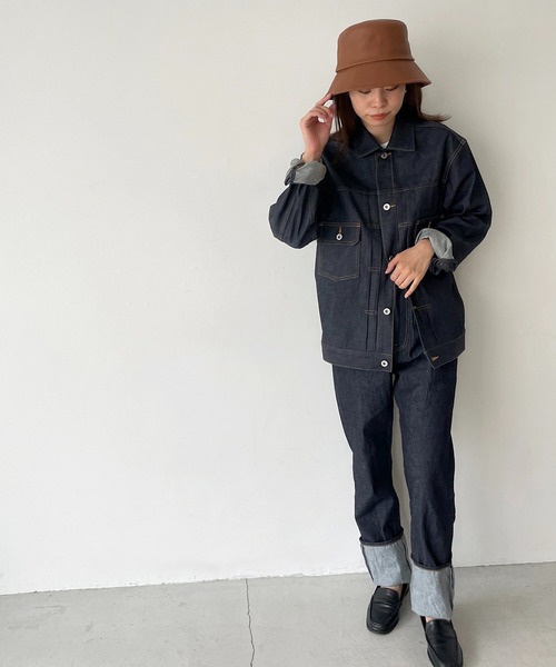 CANAL JEAN(キャナルジーン)の「El mar(エルマール) フェイクレザーバケットハット(ハット・レディース・ブラック/ブラウン/アイボリー・ONE SIZE)」の16枚目の写真