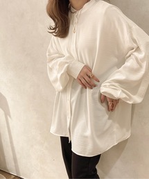 apres jour clair | 【apres jour clair】袖ボリュームバンドカラーシャツ【ZOZOTOWN限定アイテム】(シャツ/ブラウス)