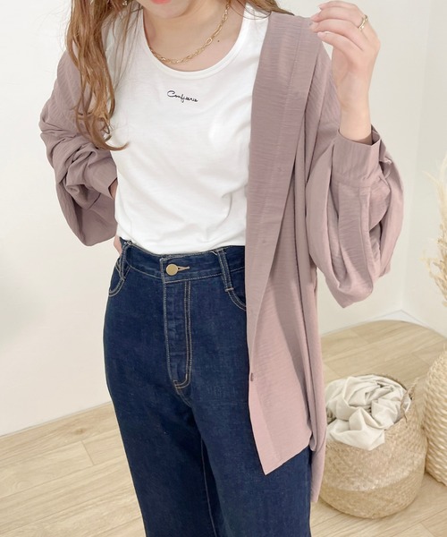 apres jour clair（アプレジュールクレア）の「【apres jour clair】袖ボリュームバンドカラーシャツ【ZOZOTOWN限定アイテム】（シャツ/ブラウス・レディース・ピンクベージュ/アイボリー/オフホワイト/ブラウン系その他/オレンジ系その他/ベージュ・X-LARGE/フリー）」の21枚目の写真