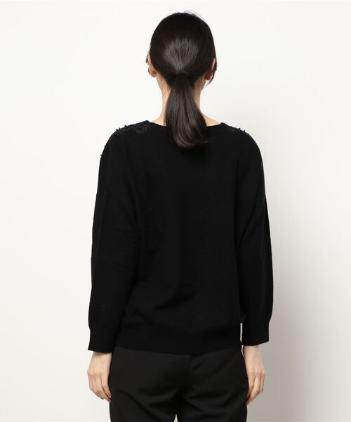 Sawa a la mode(サワアラモード)の「花咲く肩レースニットトップス(ニット/セーター・レディース・ベージュ/ブラック・FREE)」の16枚目の写真