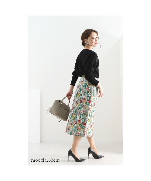 Sawa a la mode(サワアラモード)の「花咲く肩レースニットトップス(ニット/セーター・レディース・ベージュ/ブラック・FREE)」の7枚目の写真