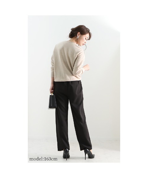 Sawa a la mode(サワアラモード)の「花咲く肩レースニットトップス(ニット/セーター・レディース・ベージュ/ブラック・FREE)」の8枚目の写真
