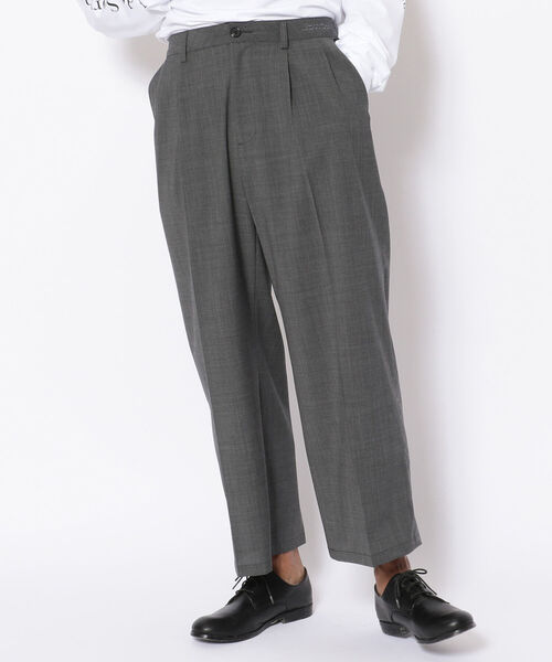 LUSOR(ルーソル)の「LUSOR(ルーソル)WOOL WIDE SLACKS(その他パンツ・メンズ・チャコール/ブラウン・SMALL/MEDIUM)」の1枚目の写真
