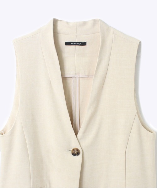 one way（ワンウェイ）の「【oneway】ノーカラーロングベスト（その他アウター・レディース・ブラック/ベージュ・FREE）」の11枚目の写真