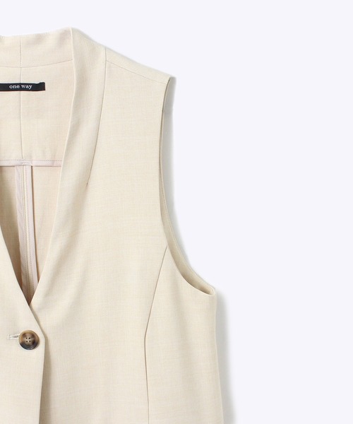 one way（ワンウェイ）の「【oneway】ノーカラーロングベスト（その他アウター・レディース・ブラック/ベージュ・FREE）」の12枚目の写真