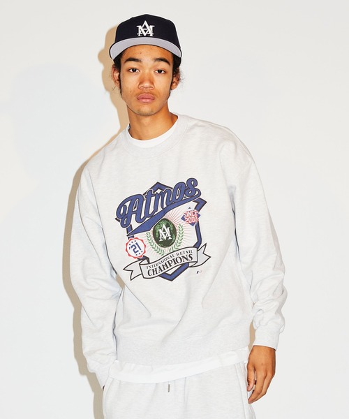 atmos(アトモス)の「atmos BASEBALL CREW NECK SWEAT / アトモス ベースボール クルーネック スエット(スウェット・メンズ・ブラック/グレー・XL/M/L)」の2枚目の写真