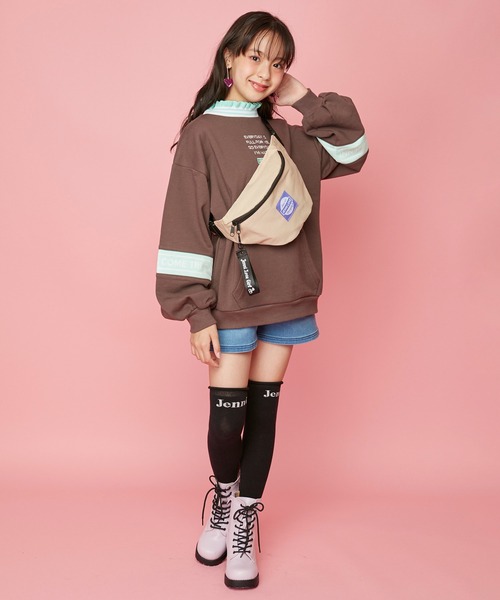 JENNI love（ジェニィラブ）の「フロントリングZIPデニムショーパン（デニムパンツ・キッズ・ネイビー/ブルー・150cm/160cm/130cm/140cm）」の9枚目の写真