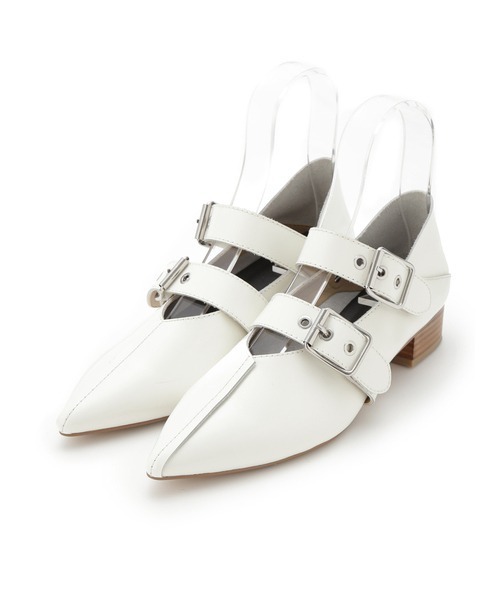 FURFUR（ファーファー）の「ダブルストラップバブーシュ（その他シューズ・レディース・ホワイト/ブラック/ベージュ・36/37/38）」の2枚目の写真