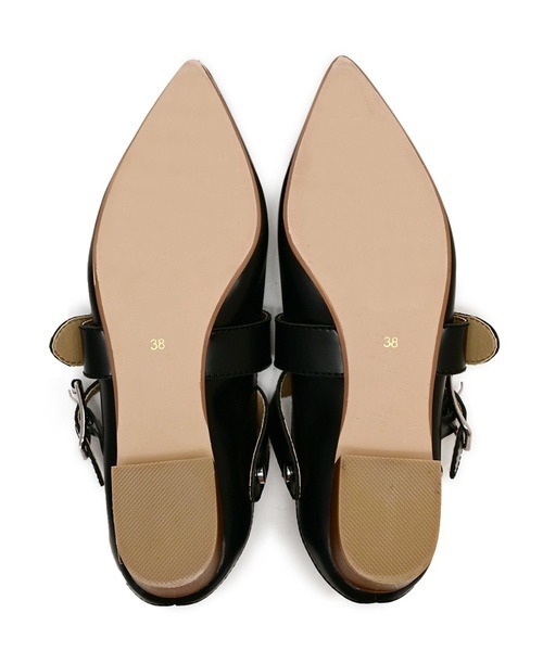 FURFUR（ファーファー）の「ダブルストラップバブーシュ（その他シューズ・レディース・ホワイト/ブラック/ベージュ・36/37/38）」の7枚目の写真