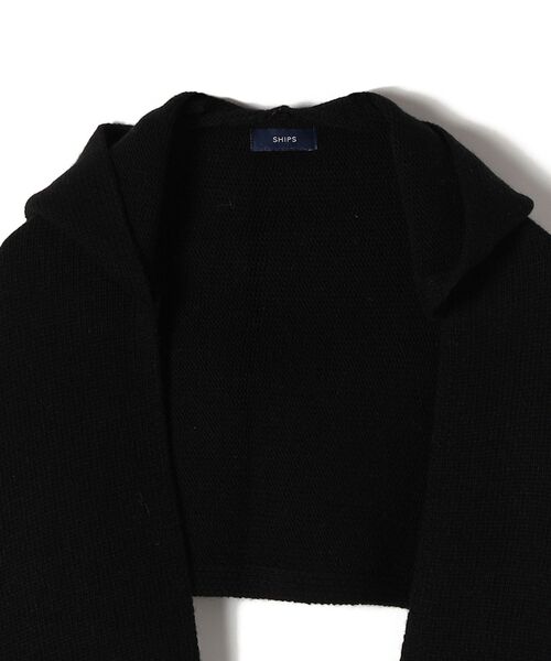 SHIPS（シップス）の「〈手洗い可能〉フードマフラー◆（マフラー・レディース・ブラック/ナチュラル・ONE SIZE）」の8枚目の写真