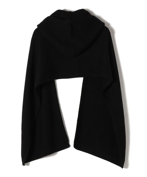 SHIPS（シップス）の「〈手洗い可能〉フードマフラー◆（マフラー・レディース・ブラック/ナチュラル・ONE SIZE）」の3枚目の写真
