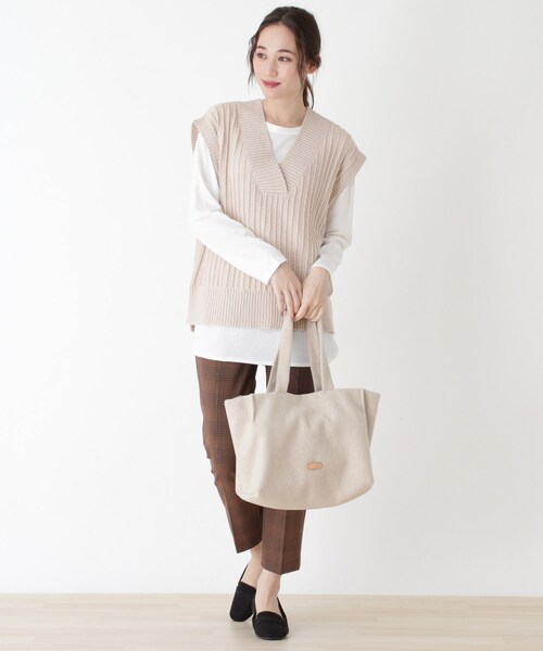 SHOO・LA・RUE（シューラルー）の「◆オーガナイザー付トート（トートバッグ・レディース・ベージュ/オレンジ/サンドベージュ/ベージュ系その他7・00）」の13枚目の写真