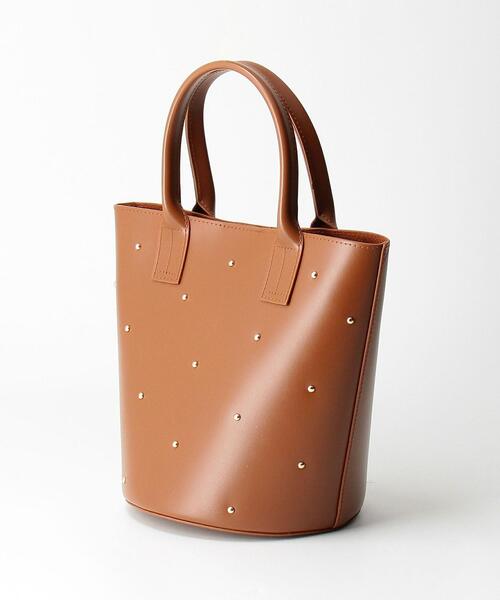 closet story（クローゼットストーリー）の「＜closet story（クローゼットストーリー）＞スタッズ バケツトートバッグ（トートバッグ・レディース・ブラック/ダークブラウン・FREE）」の3枚目の写真