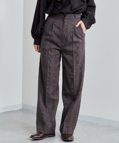 cepo（セポ）の「センタープレスチェックトラウザー（その他パンツ・レディース・ブラウン系/チャコールグレー/グレー系・S/M）」の4枚目の写真