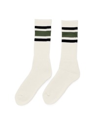 decka Quality socks（デカクオリティソックス）の「decka 80's Skater Socks デカ スケーターソックス リブ ラインソックス レディース（ソックス/靴下）」