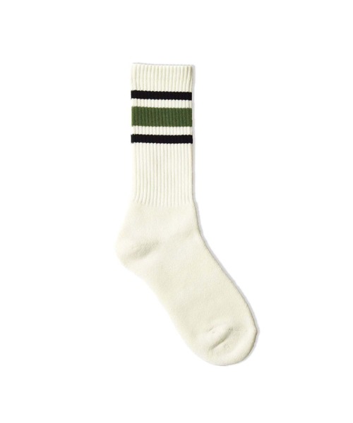 decka Quality socks(デカクオリティソックス)の「decka 80's Skater Socks デカ スケーターソックス リブ ラインソックス レディース(ソックス/靴下・レディース・レッド/イエロー/グリーン・FREE)」の8枚目の写真