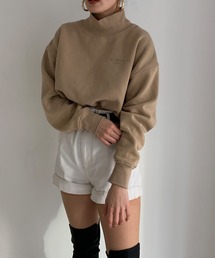 Avvenente | 【Avvenente】ハイネックショートスウェット(Tシャツ/カットソー)