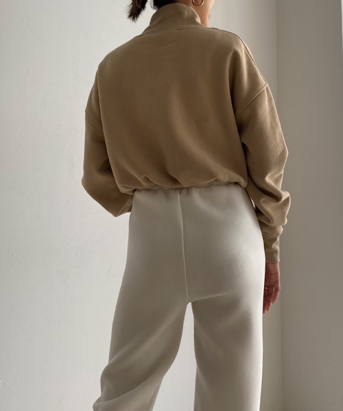 Avvenente（アベネンテ）の「【Avvenente】ハイネックショートスウェット（Tシャツ/カットソー・レディース・オフホワイト/ブラック/ベージュ・FREE）」の18枚目の写真