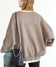 reca | 裏起毛フロッキーバックプリントオーバーサイズスウェット(スウェット)