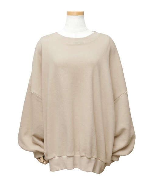 reca（レカ）の「裏起毛フロッキーバックプリントビッグスウェット（スウェット・レディース・ライトベージュ/グレイッシュベージュ・M）」の20枚目の写真