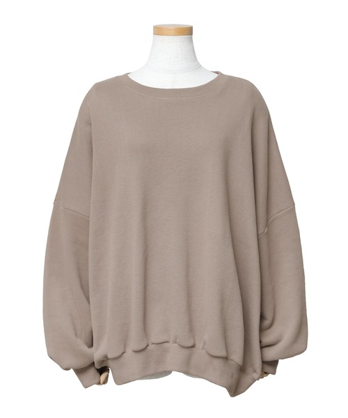 reca（レカ）の「裏起毛フロッキーバックプリントビッグスウェット（スウェット・レディース・ライトベージュ/グレイッシュベージュ・M）」の21枚目の写真