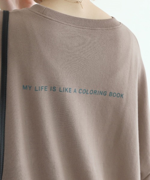 reca（レカ）の「裏起毛フロッキーバックプリントビッグスウェット（スウェット・レディース・ライトベージュ/グレイッシュベージュ・M）」の16枚目の写真