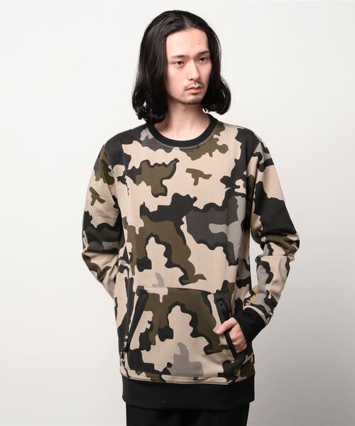 VOLCOM（ボルコム）の「【VOLCOM】LET IT STORM CREW FLEECE（スウェット・メンズ・マルチ/カーキ/ブラック・MEDIUM/SMALL）」の2枚目の写真