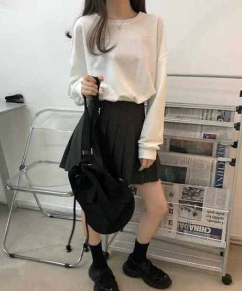 LUGG NAGG（ラグナグ）の「バックリボントップス（Tシャツ/カットソー・レディース・グレー/オフホワイト/ブラック・L/M/XL）」の14枚目の写真