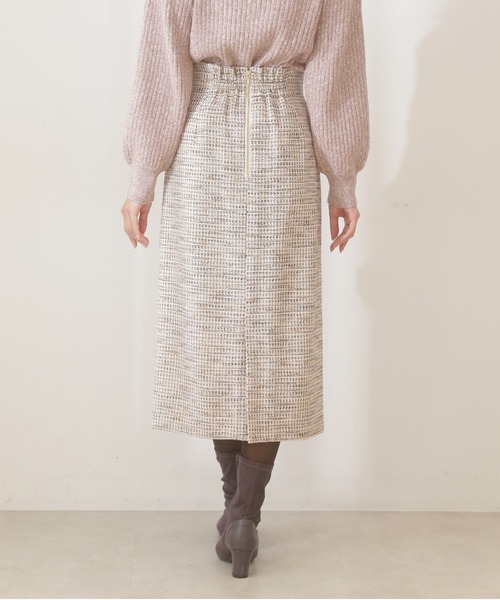 PROPORTION BODY DRESSING(プロポーションボディドレッシング)の「ツイードタイトスカート / 1212120004(スカート・レディース・ベージュ/ブラック/パープル・MEDIUM/SMALL)」の16枚目の写真