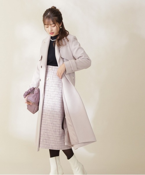 PROPORTION BODY DRESSING(プロポーションボディドレッシング)の「ツイードタイトスカート / 1212120004(スカート・レディース・ベージュ/ブラック/パープル・MEDIUM/SMALL)」の14枚目の写真