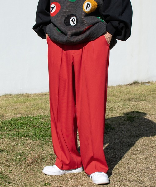 Perushu(ペルーシュ)の「センタープレスワイドカラースラックス(その他パンツ・メンズ・レッド/グリーン/ライトブラウン・SMALL/MEDIUM/LARGE)」の3枚目の写真