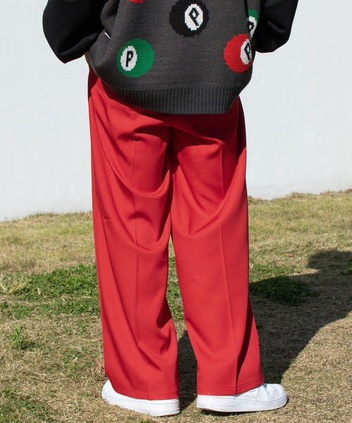 Perushu(ペルーシュ)の「センタープレスワイドカラースラックス(その他パンツ・メンズ・レッド/グリーン/ライトブラウン・SMALL/MEDIUM/LARGE)」の5枚目の写真