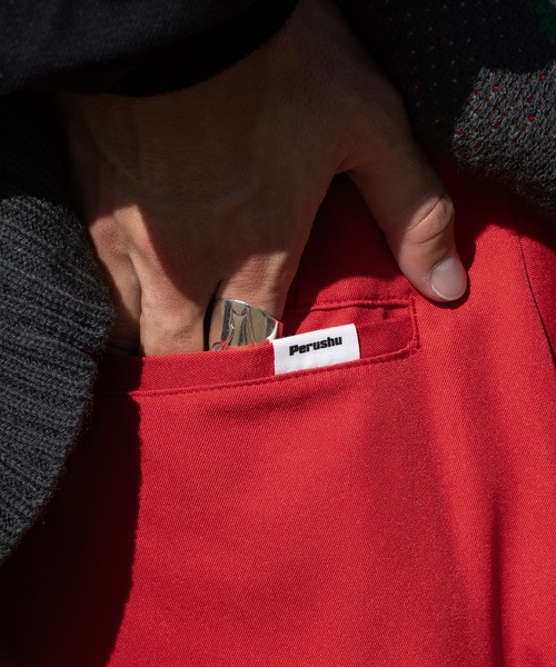 Perushu(ペルーシュ)の「センタープレスワイドカラースラックス(その他パンツ・メンズ・レッド/グリーン/ライトブラウン・SMALL/MEDIUM/LARGE)」の9枚目の写真