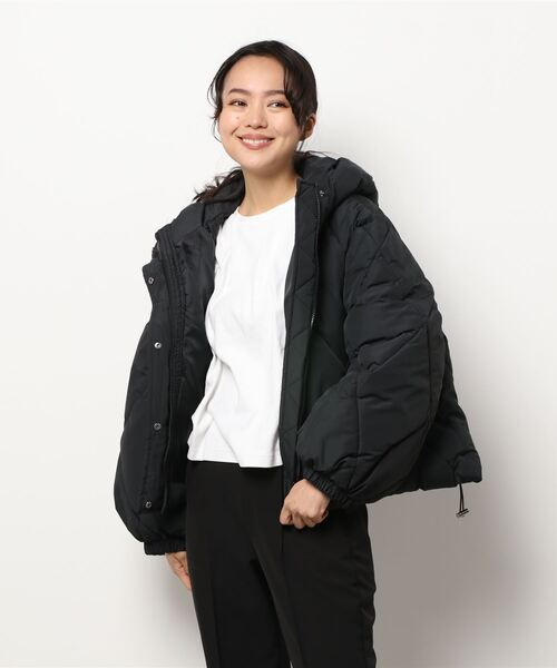 axes femme（アクシーズファム）の「ダイヤキルト中綿コート（ダウンジャケット/コート・レディース・ベージュ/ブラック/ミント・MEDIUM）」の7枚目の写真