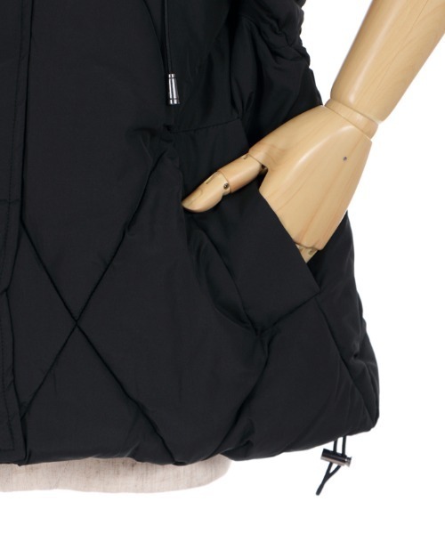 axes femme（アクシーズファム）の「ダイヤキルト中綿コート（ダウンジャケット/コート・レディース・ベージュ/ブラック/ミント・MEDIUM）」の20枚目の写真