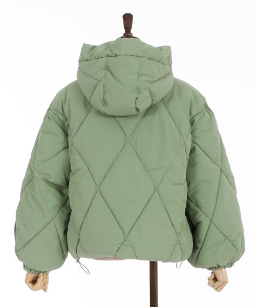 axes femme（アクシーズファム）の「ダイヤキルト中綿コート（ダウンジャケット/コート・レディース・ベージュ/ブラック/ミント・MEDIUM）」の15枚目の写真