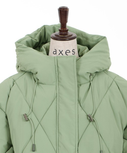 axes femme（アクシーズファム）の「ダイヤキルト中綿コート（ダウンジャケット/コート・レディース・ベージュ/ブラック/ミント・MEDIUM）」の14枚目の写真