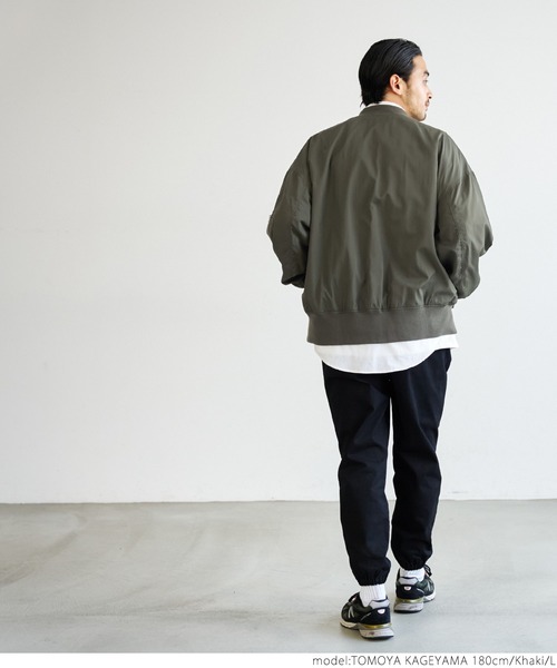 coca（coca）（コカ）の「メンズ ナイロンツイルMA-1（MA-1・メンズ・ブラック/カーキ・M/L）」の7枚目の写真