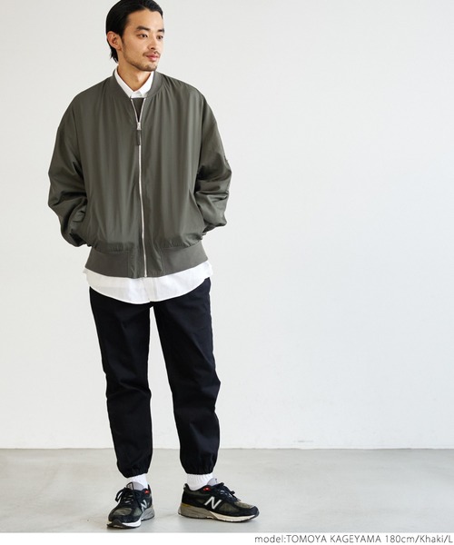 coca（coca）（コカ）の「メンズ ナイロンツイルMA-1（MA-1・メンズ・ブラック/カーキ・M/L）」の5枚目の写真