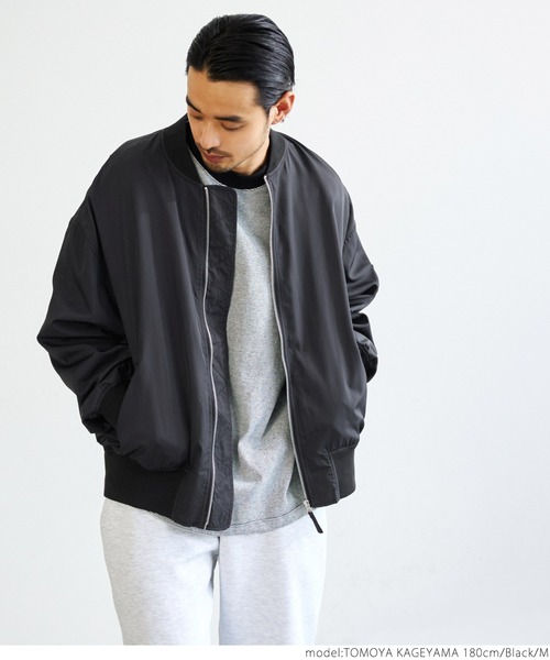 coca（coca）（コカ）の「メンズ ナイロンツイルMA-1（MA-1・メンズ・ブラック/カーキ・M/L）」の16枚目の写真