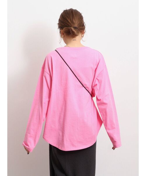 Ungrid（アングリッド）の「【WEB限定】カラーラウンドロングスリーブTee（Tシャツ/カットソー・レディース・ピンク/イエロー/オレンジ系その他/ミント・FREE）」の6枚目の写真