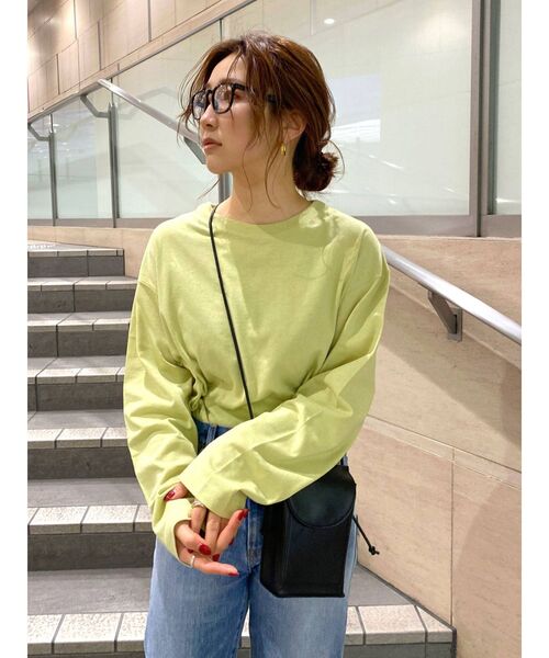 Ungrid（アングリッド）の「【WEB限定】カラーラウンドロングスリーブTee（Tシャツ/カットソー・レディース・ピンク/イエロー/オレンジ系その他/ミント・FREE）」の12枚目の写真