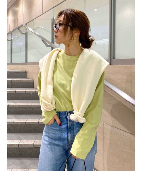 Ungrid（アングリッド）の「【WEB限定】カラーラウンドロングスリーブTee（Tシャツ/カットソー・レディース・ピンク/イエロー/オレンジ系その他/ミント・FREE）」の13枚目の写真