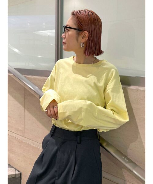 Ungrid（アングリッド）の「【WEB限定】カラーラウンドロングスリーブTee（Tシャツ/カットソー・レディース・ピンク/イエロー/オレンジ系その他/ミント・FREE）」の16枚目の写真