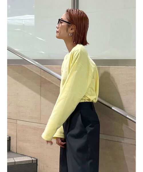 Ungrid（アングリッド）の「【WEB限定】カラーラウンドロングスリーブTee（Tシャツ/カットソー・レディース・ピンク/イエロー/オレンジ系その他/ミント・FREE）」の17枚目の写真