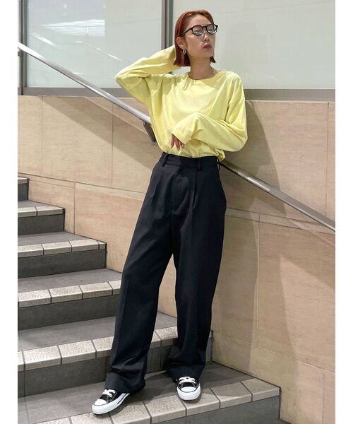 Ungrid（アングリッド）の「【WEB限定】カラーラウンドロングスリーブTee（Tシャツ/カットソー・レディース・ピンク/イエロー/オレンジ系その他/ミント・FREE）」の18枚目の写真