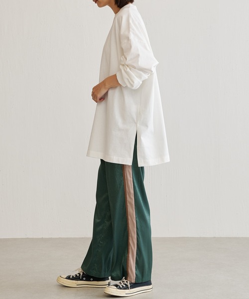 BONbazaar（ボンバザール）の「サテンジャガードライン入りパンツ（その他パンツ・レディース・ブラック/グリーン・FREE）」の9枚目の写真