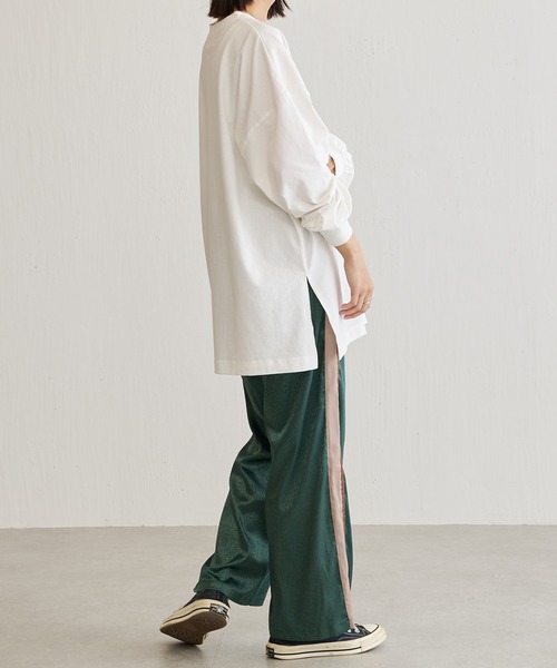 BONbazaar（ボンバザール）の「サテンジャガードライン入りパンツ（その他パンツ・レディース・ブラック/グリーン・FREE）」の10枚目の写真