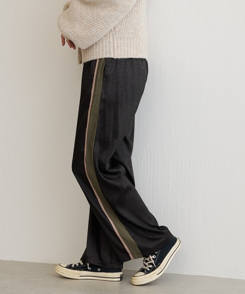 BONbazaar（ボンバザール）の「サテンジャガードライン入りパンツ（その他パンツ・レディース・ブラック/グリーン・FREE）」の22枚目の写真