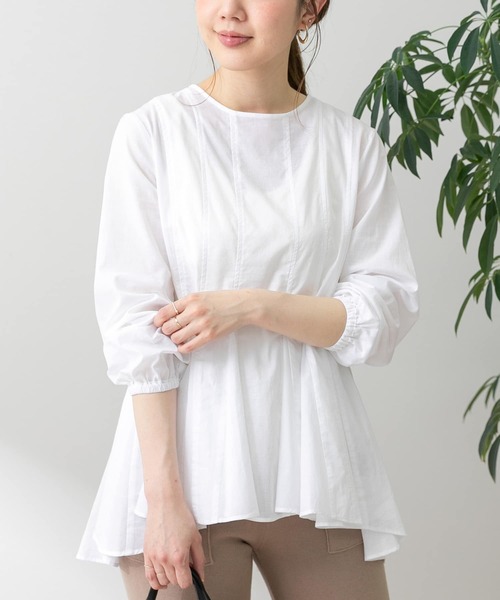 URBAN RESEARCH Sonny Label（アーバンリサーチサニーレーベル）の「コットンローンマチフレアブラウス（シャツ/ブラウス・レディース・オフホワイト/ブラック/カーキ/イエロー・FREE）」の10枚目の写真